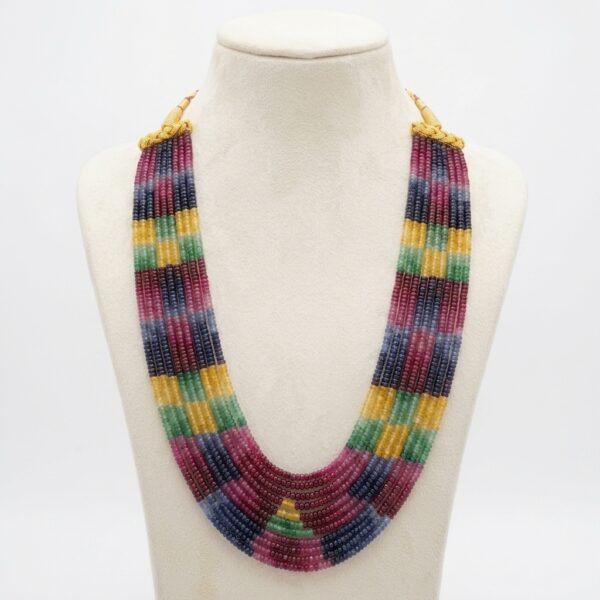 multi colored gemstone necklace