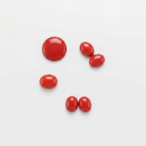 red coral (Moonga) cabochons